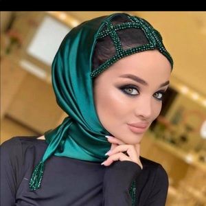Beaded head scarf made in Russia